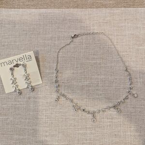 MARVELLA By Monet Silver Necklace and Earring Set